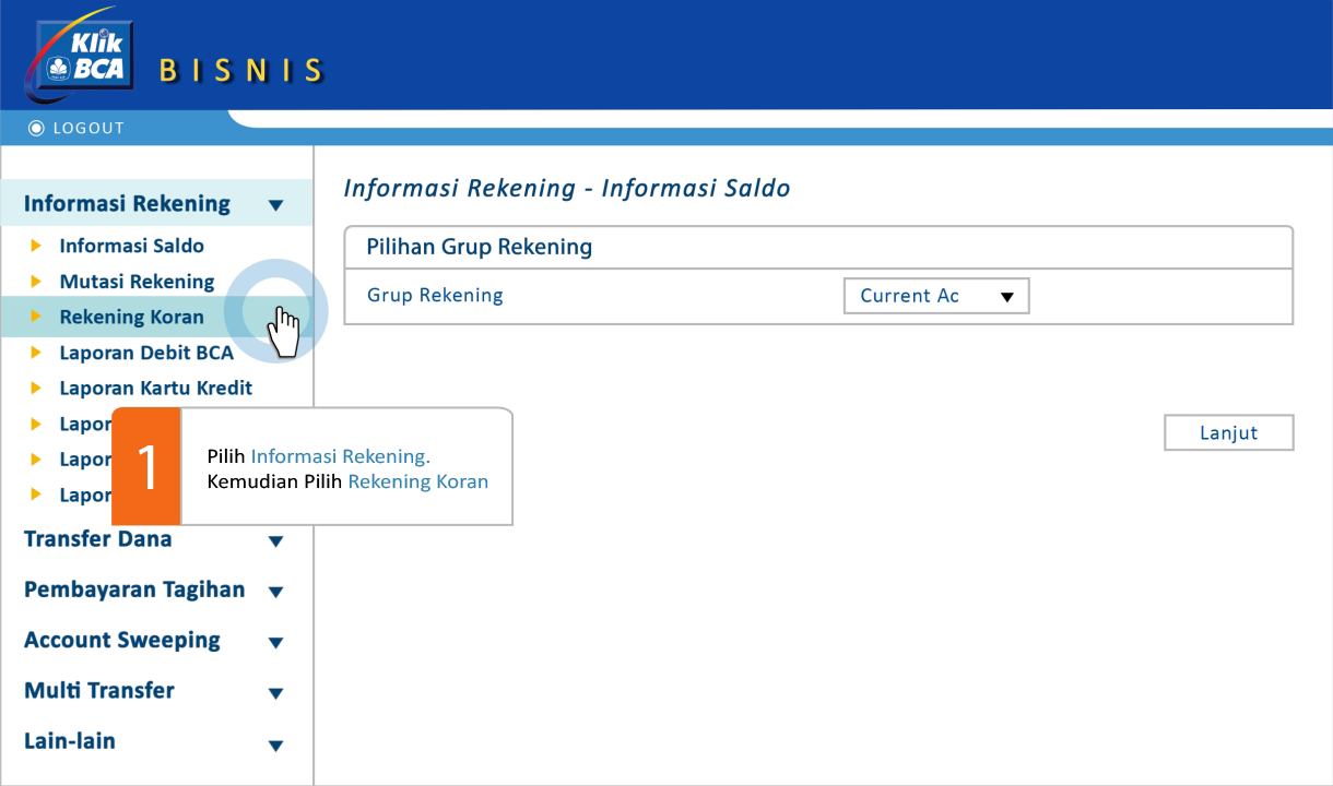 Klikbca Bisnis Tutorial
