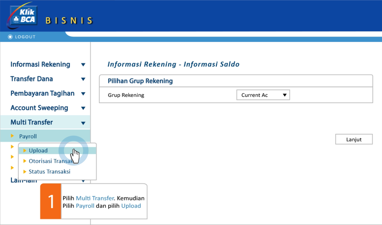 Klikbca Bisnis Tutorial